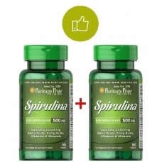1+1 PURITAN'S PRIDE Spirulina 500 mg 100 tablets