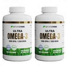 2x Naturestrong Ultra Omega-3 500 EPA / 250 DHA 120 Softgels