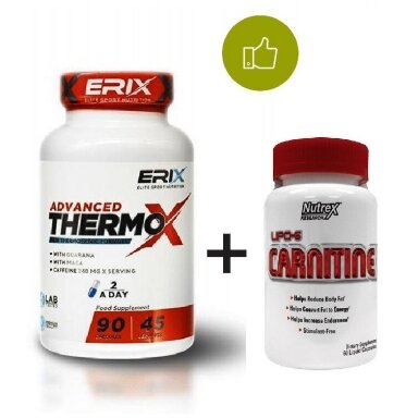 ADVANCED THERMO-X 90 Capsules + Lipo6 CARNITINE 60 Liquid caps FREE ADVANCED THERMO-X 90 Capsules + Lipo6 CARNITINE 60 Liquid caps FREE