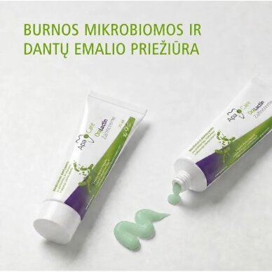 ApaCare OraLactin Medicininė dantų pasta su prebiotikais ir postbiotikais, 75 ml 2 ApaCare OraLactin Medicininė dantų pasta su prebiotikais ir postbiotikais, 75 ml 2