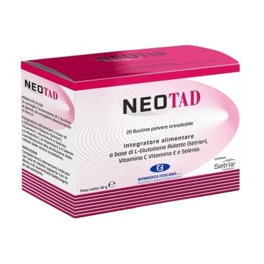 Biomedica Foscama NEOTAD 20x2g sachets | Reduced L-Glutathione Setria®