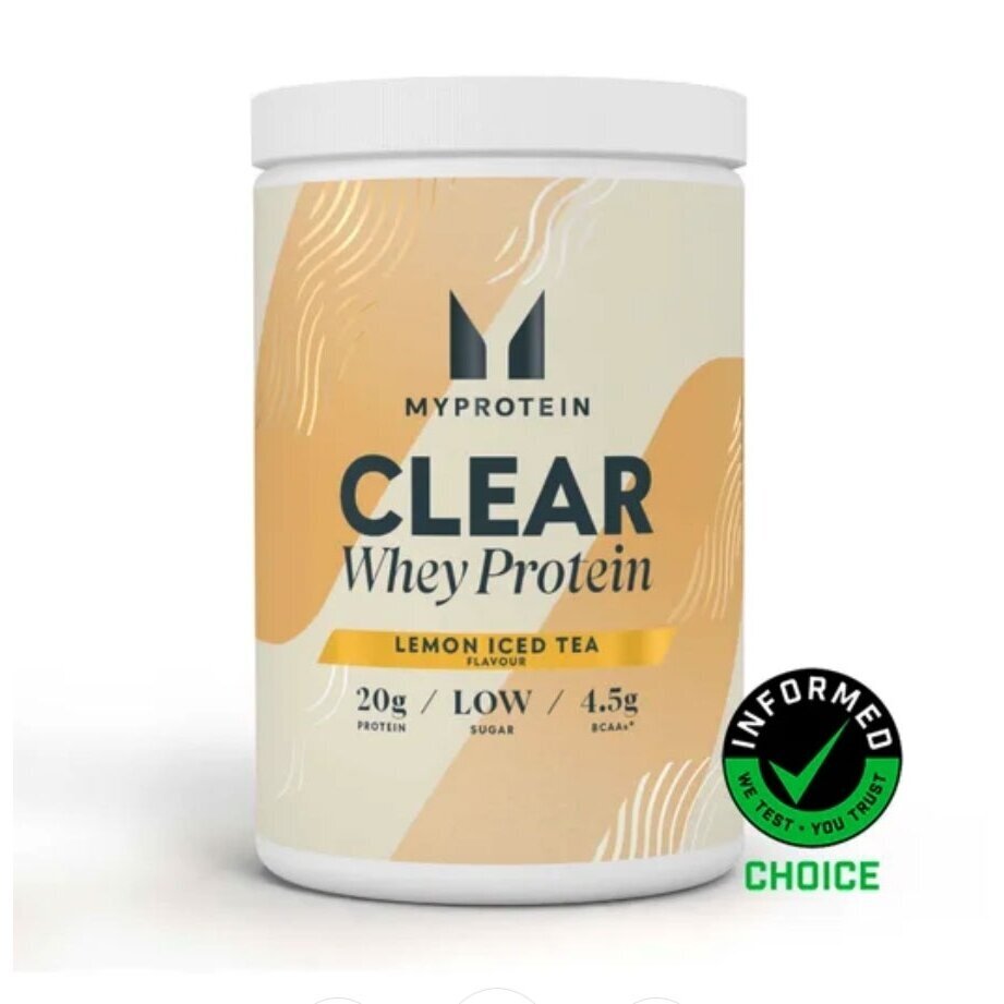 Myprotein Clear Whey Protein 560g, 20 porcijų - Lemon Iced tea Myprotein Clear Whey Protein 560g, 20 porcijų - Lemon Iced tea