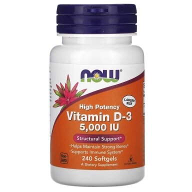 NOW Foods D3 5000 IU 240 softgels