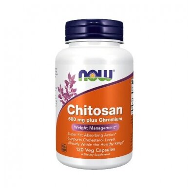 NOW Foods, Chitosan Plus Chromium, 500 mg, 120 Veg Capsules