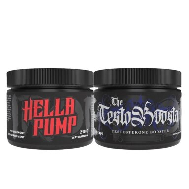 The Iron X Hella Pump 210g + Testoboosta 120caps The Iron X Hella Pump 210g + Testoboosta 120caps
