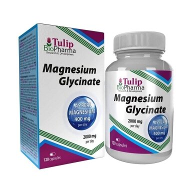 Tulip BioPharma Magnesium Glycinate 120 caps. Tulip BioPharma Magnesium Glycinate 120 caps.