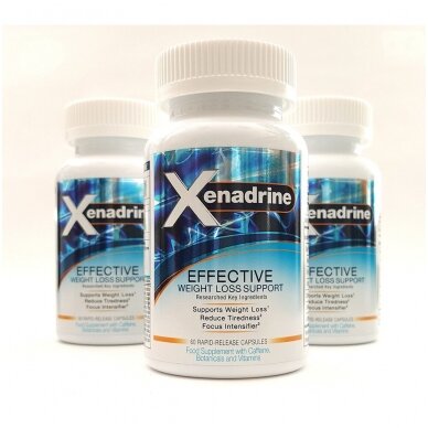 XENADRINE EFFECTIVE 60 Capsules Caffeine Botanicals Vitamins 2