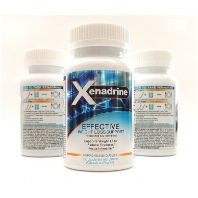 XENADRINE EFFECTIVE 60 Capsules Caffeine Botanicals Vitamins 4